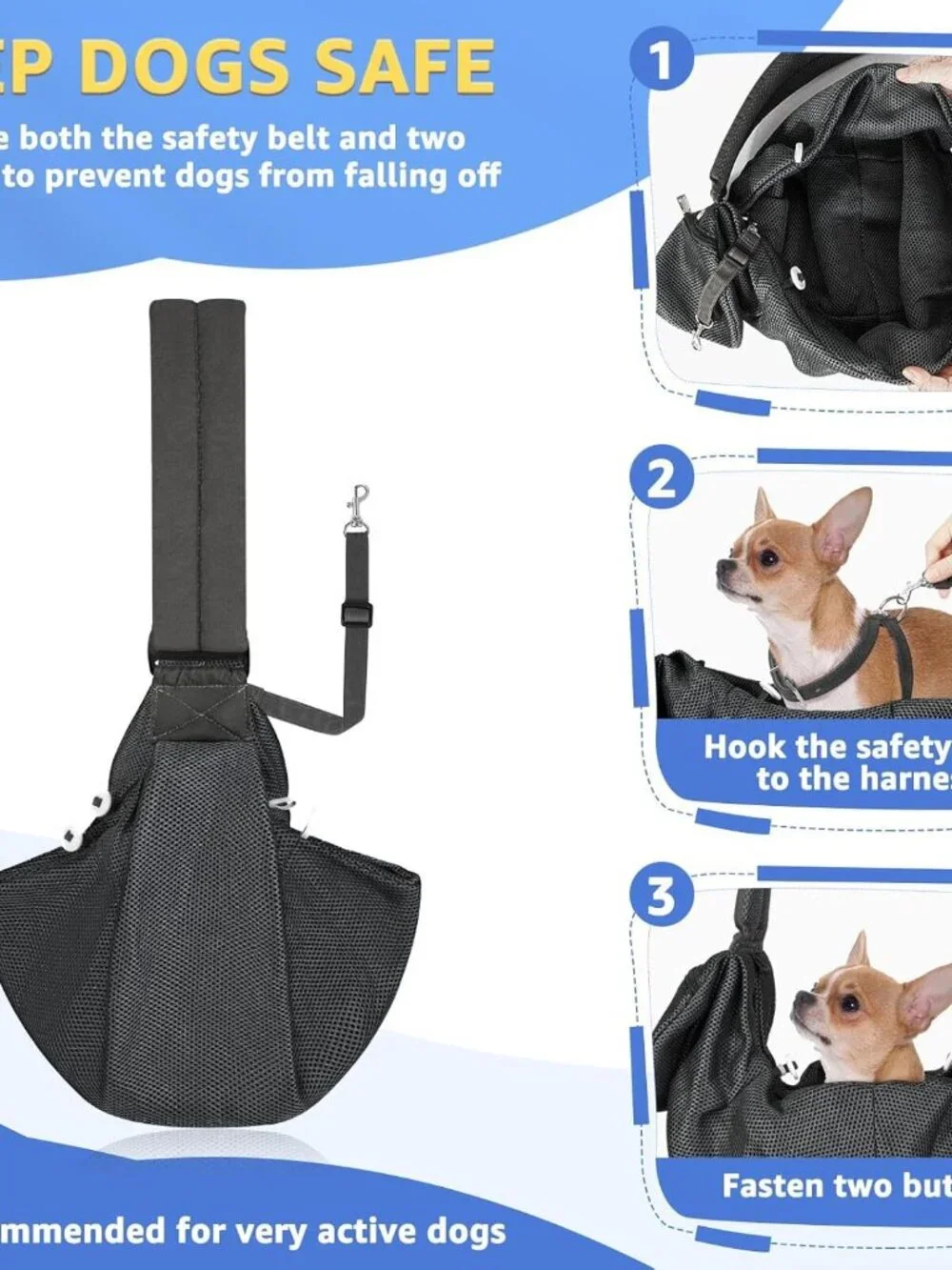 ✨ Like New ✨ SlowTon Pet Carrier Sling – Padded Adjustable Strap Dog/Cat Bag
